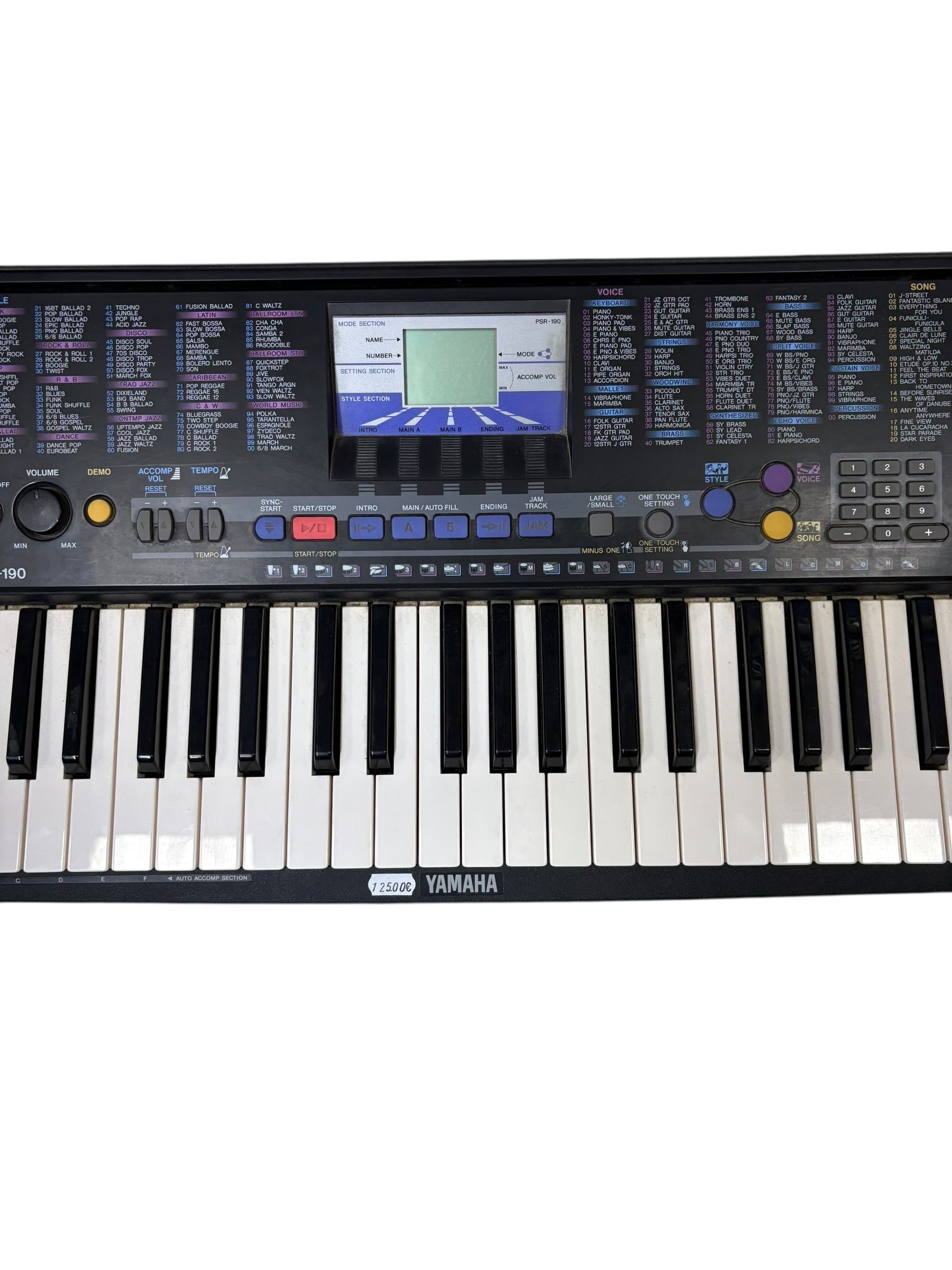 Yamaha PSR-190 – Teclado Digital de 61 Teclas