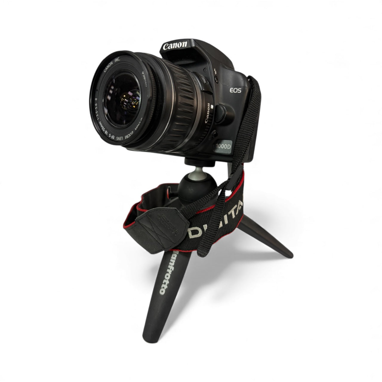 Canon EOS 1000D + Objetivo 18-55mm IS + Mini trípode Manfrotto