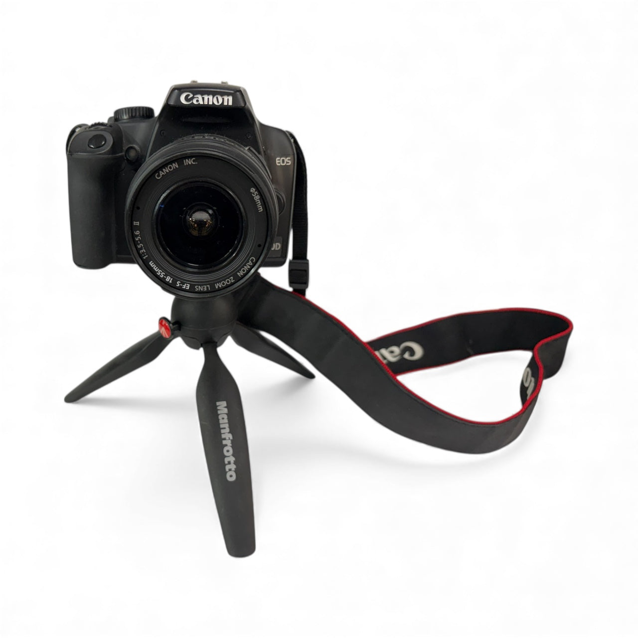 Canon EOS 1000D + Objetivo 18-55mm IS + Mini trípode Manfrotto